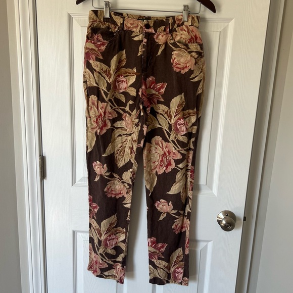 Lauren Ralph Lauren Pants - 100% Linen Lauren Ralph Lauren Mid-Rise Floral Pants - Women’s Size 4